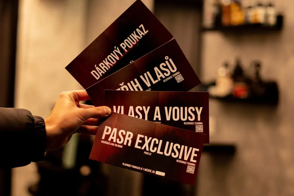 Dárkové poukazy Pasr barbershop